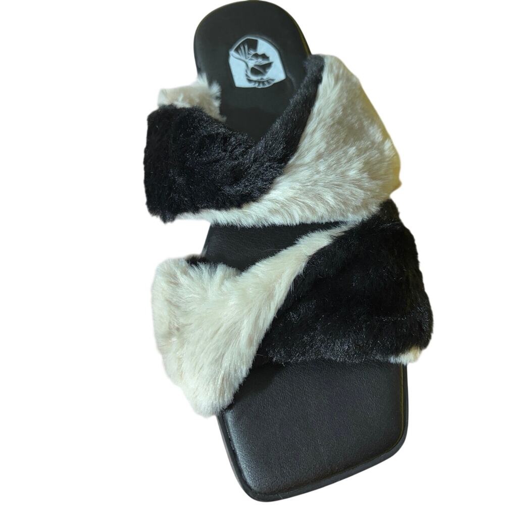 VHNY Fuzzy Furry Cozy Slippers NEW Sz 39 EU 8.5-9 US